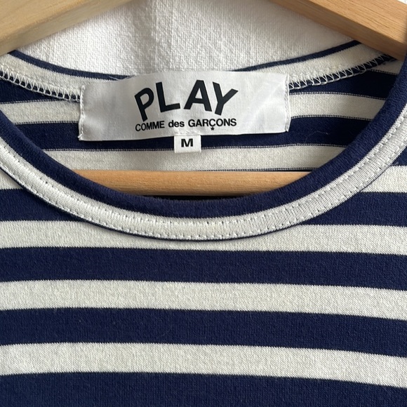 Comme des Garçons PLAY long sleeve striped unisex r-shirt - Picture 3 of 6